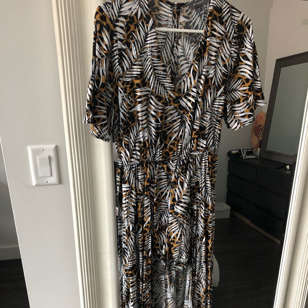 Floral Romper with long train